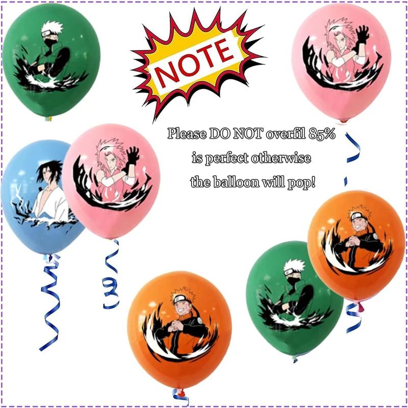 New 12pcs 12Inch Naruto Latex Balloon Party Supplies Video Game Party Balloon Balloons Kids Birthday Party Dcorations Gift Toys