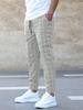 Pantaloni casual a quadri da uomo per primavera e autunno, moda corda