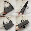 Luxury Diamond Nylon Shoulder Tote Bags For Womensmall Solid Color Women'S Designer Zipper Handbag Female Trend Armpit Bag