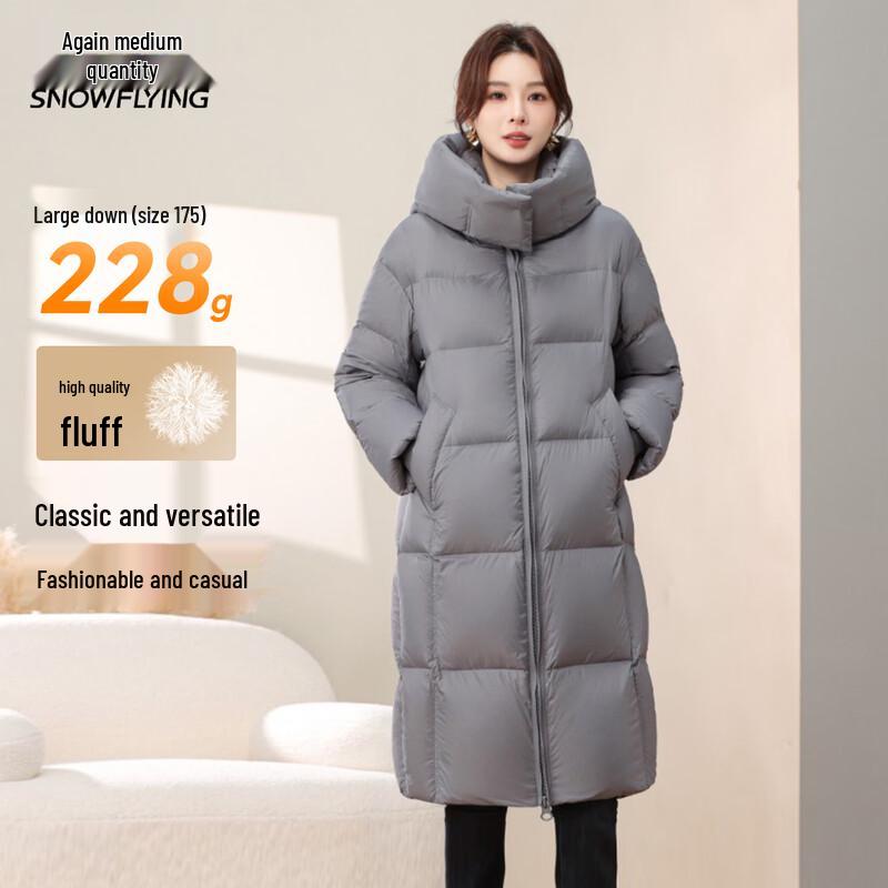 

Женский пуховик Xuezongfei с капюшоном, длинный, зимний M (165/88A)