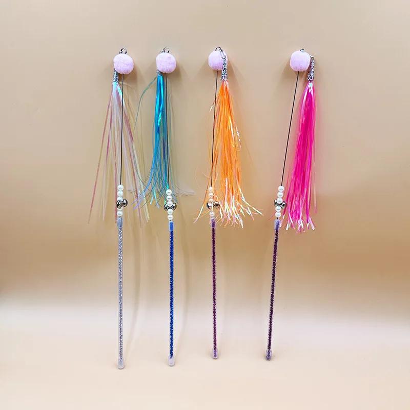 Cat Toy Feather Cats Stick Ball Cat Toys Interactive Bite-resistant Toys for Cats Training Teaser Wand Kitten Toy Pet Supplies