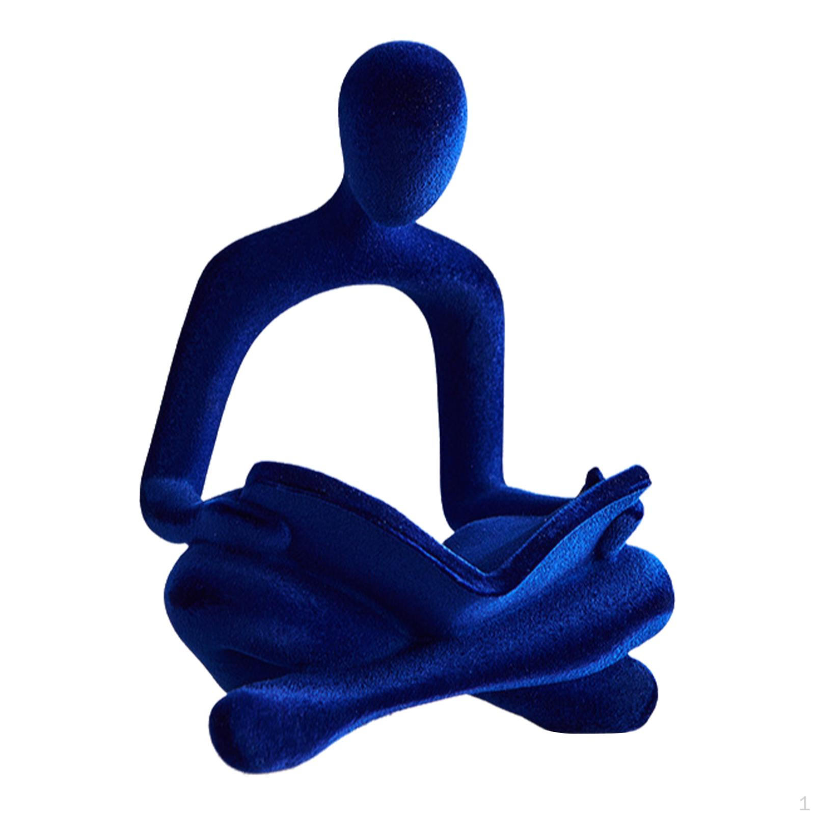 

Абстрактна скульптура фігури людини для оформлення офісу та подій синій