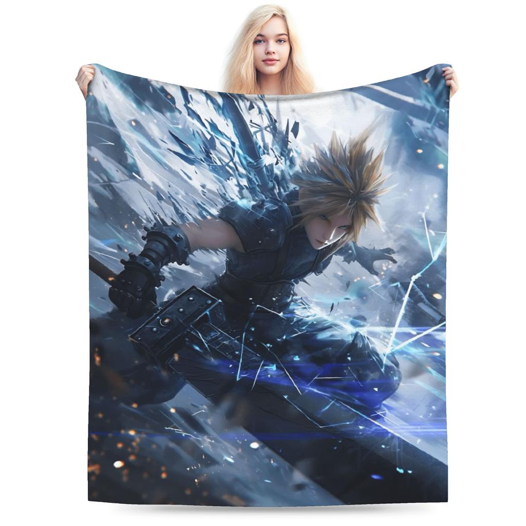 F-Final Fantasys  Warm Soft Blanket  Children Plush Throw Blanket Street Trend Couch Chair Flannel Bedspread Sofa Bed Cover