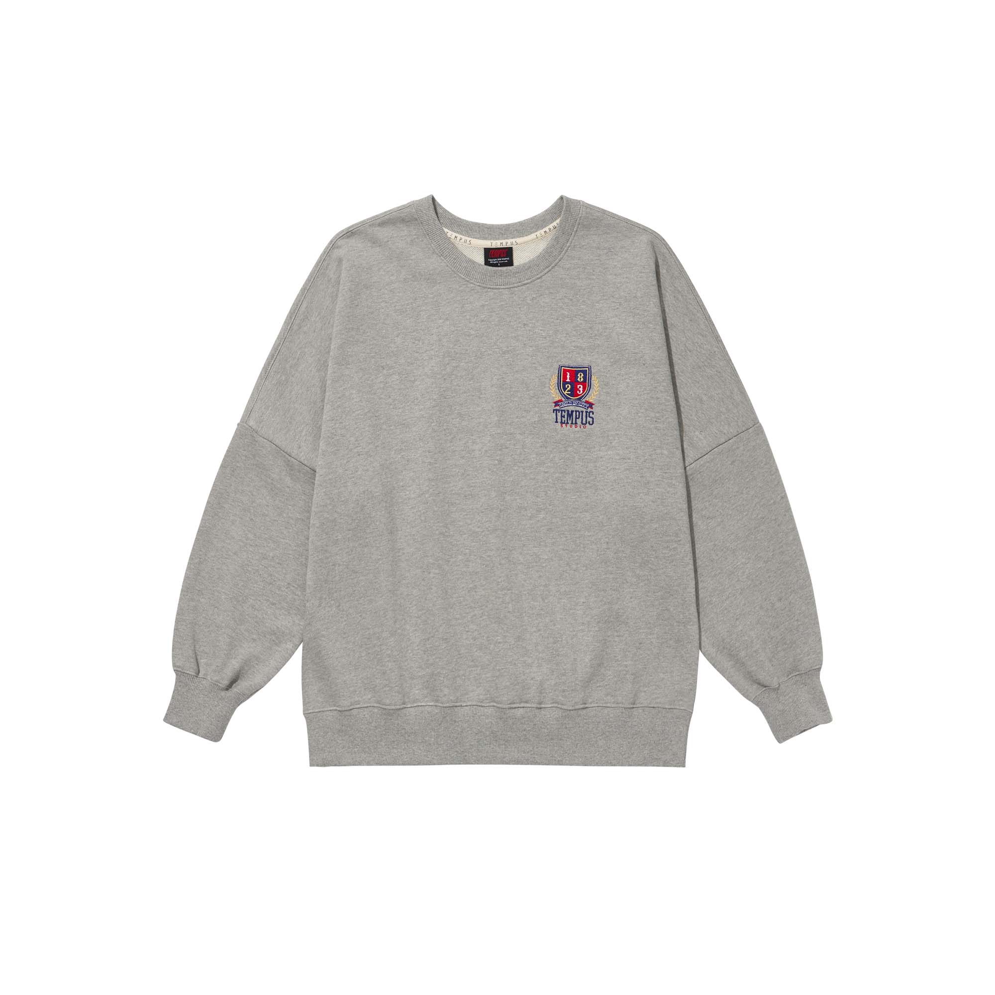 Tempus Studio Embroidery Logo Sweatshirts [Melange Gray] Reference/M