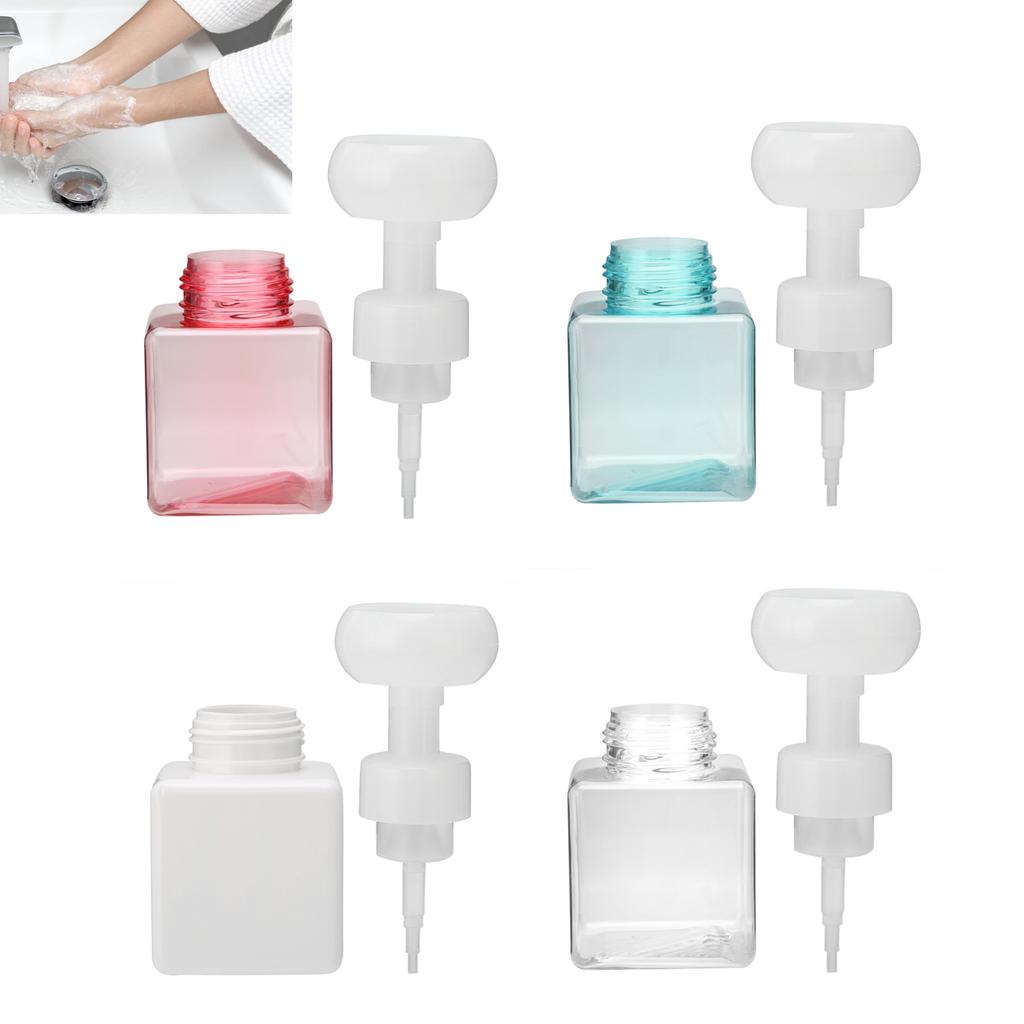 Skummousser Pumpflaska Rese Återfyllbar Blomform Skummande Tvåldispenserflaska 250ml