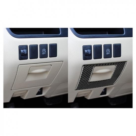1x Carbon Fiber Car Driver Side Panel Storage Cover For Toyota Highlander 15-18