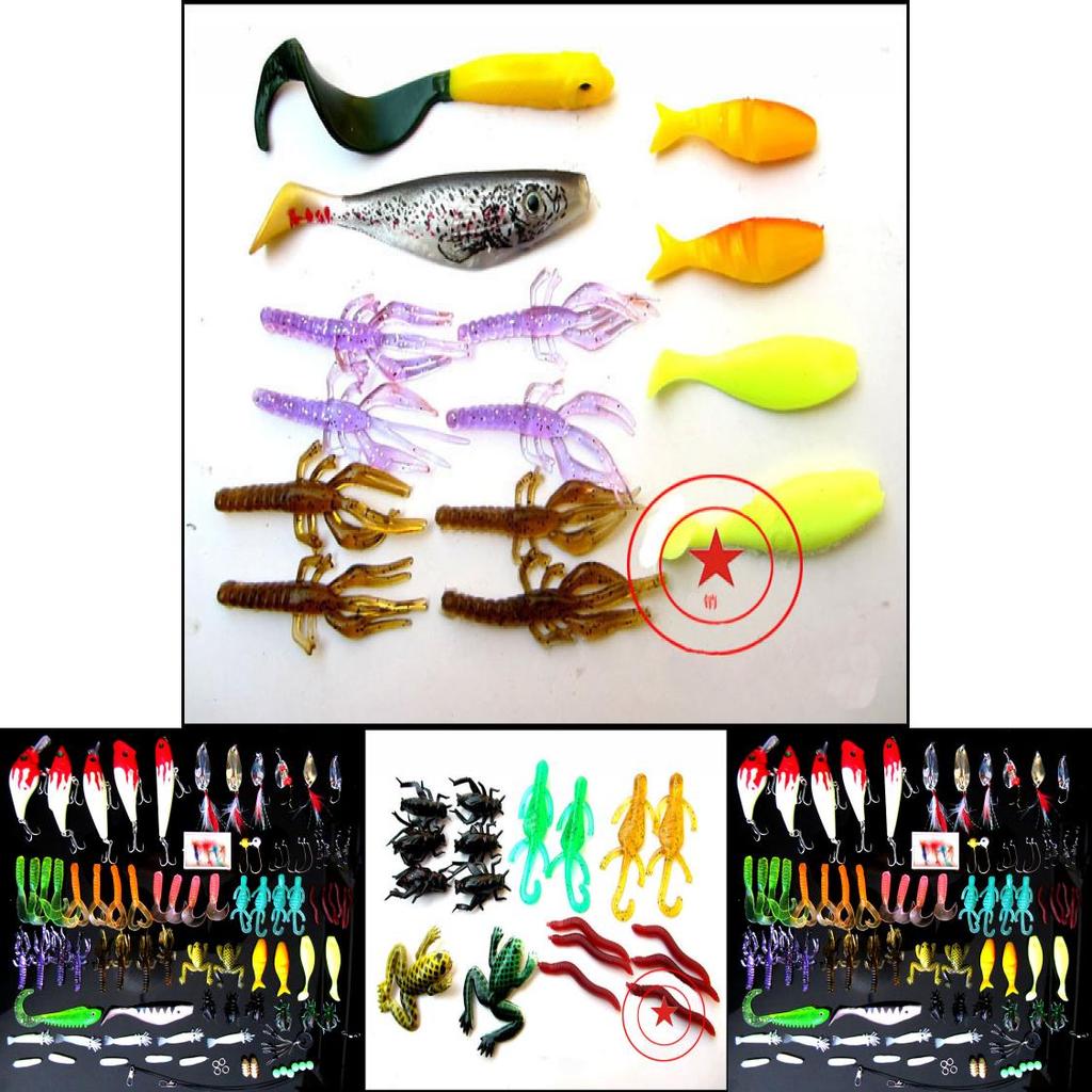 Soft Plastic Lure Set For Bass Night Fishing With Glowing Baits For Anglers