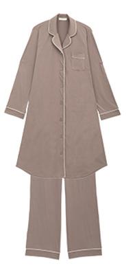 Inujirushi Honpo Fairy Premium Stretch Umstandspyjama, Größe M, Mokka (MC), 2248728