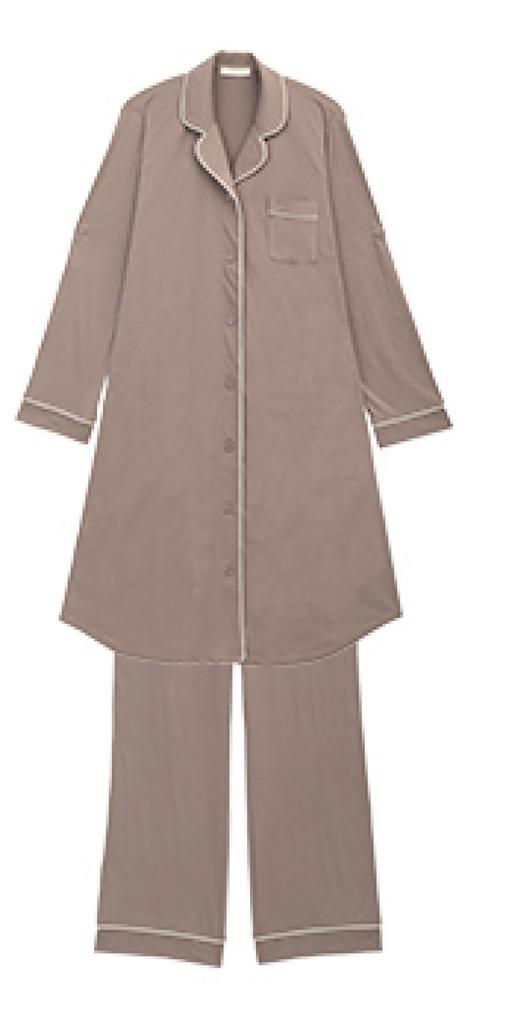 Inujirushi Honpo Fairy Premium Stretch Maternity Pajamas, Size M, Mocha (MC), 2248728