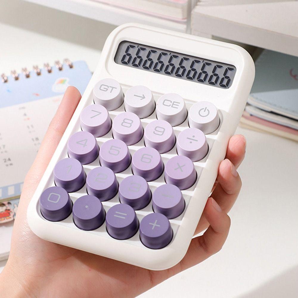 10-digit Display Electronic Calculator Transparent Design Lcd Display Desktop Calculator Anti-slip Pad Large Buttons