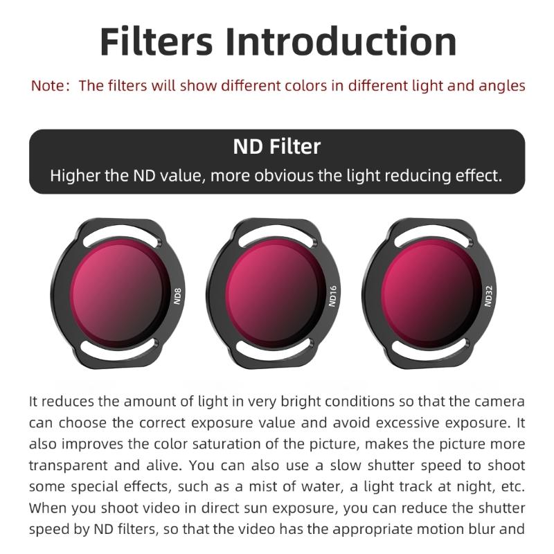 Camera Lens Filter for Quadcopter Protections CPL Polarizer Lens Filter ND8 ND16 ND32 Neutral Density Lens