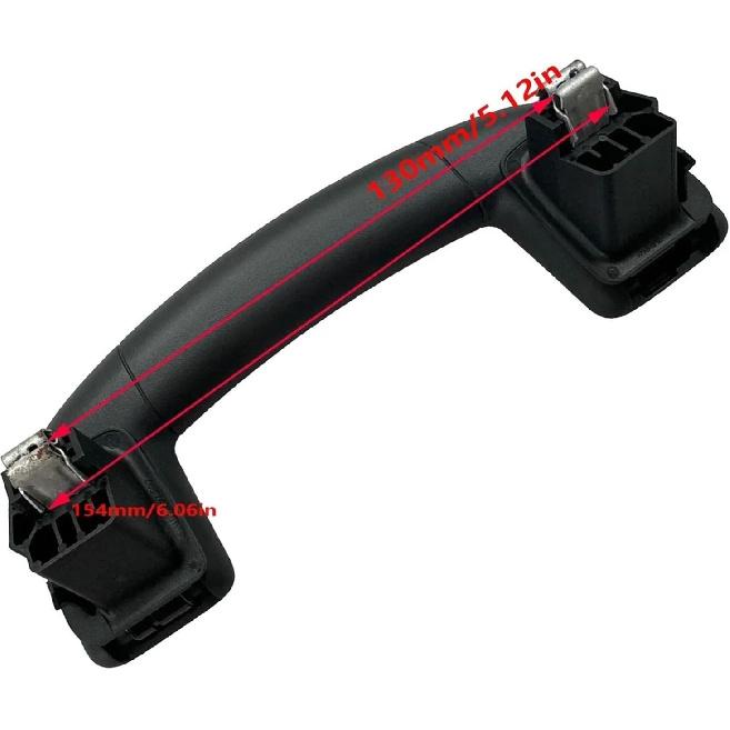 Car Interior Roof Grab Handle, Black, ABS Plastic, 1 Count, Modern Style, Ambidextrous, Pull Handle, No Lock, Screws and Snap-on, 1 cm Width, Fit For