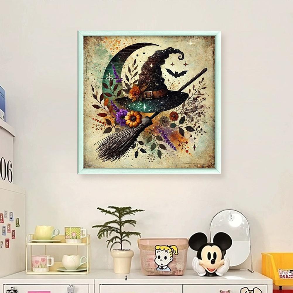 Полная вышивка Эко-хлопковая нить 11 каунт Набор для вышивания крестом «Ведьма» 40x40см China Mainland