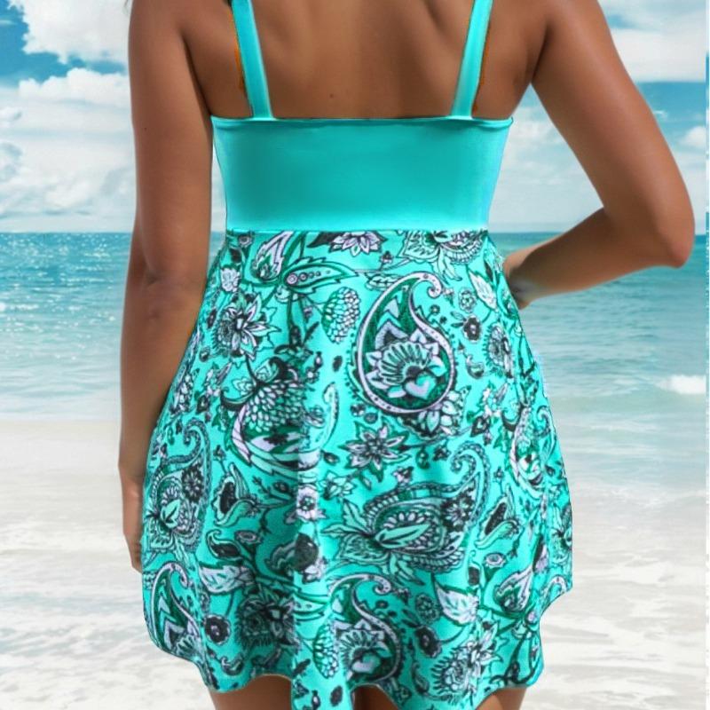One-piece Swimsuit Women's Explosive Printed Skirt Seaside Beach High-end Bikini Swimsuit