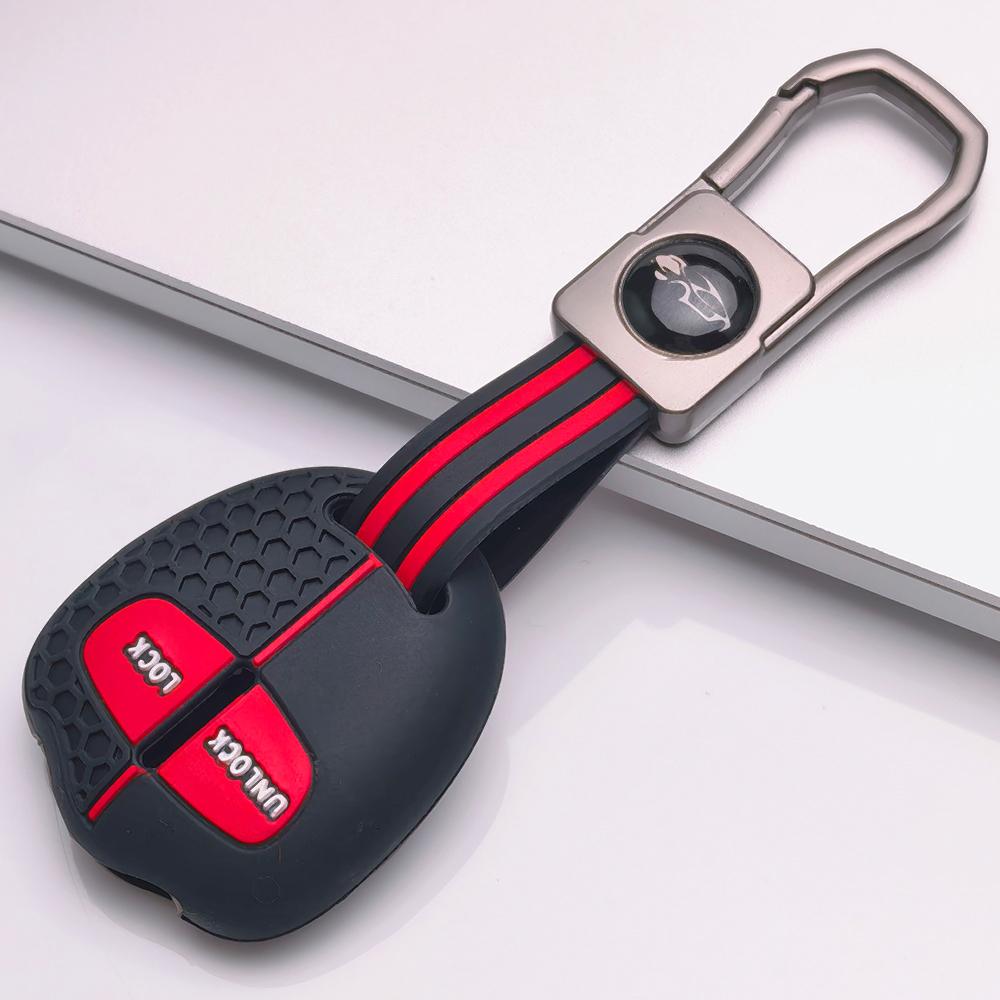 Key Fob Cover for Mitsubishi Outlander ASX Lancer Triton Pajero Sport Eclipse with Keychain Anti-Scratch Surface Shockproof Structure