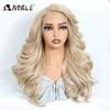 Noble Synthetic Lace Front Wigs For Women Body Wave Lace Wig 22 Inche Ombre Chocolate Brown Blonde Wigs Cosplay Lace Front Wig