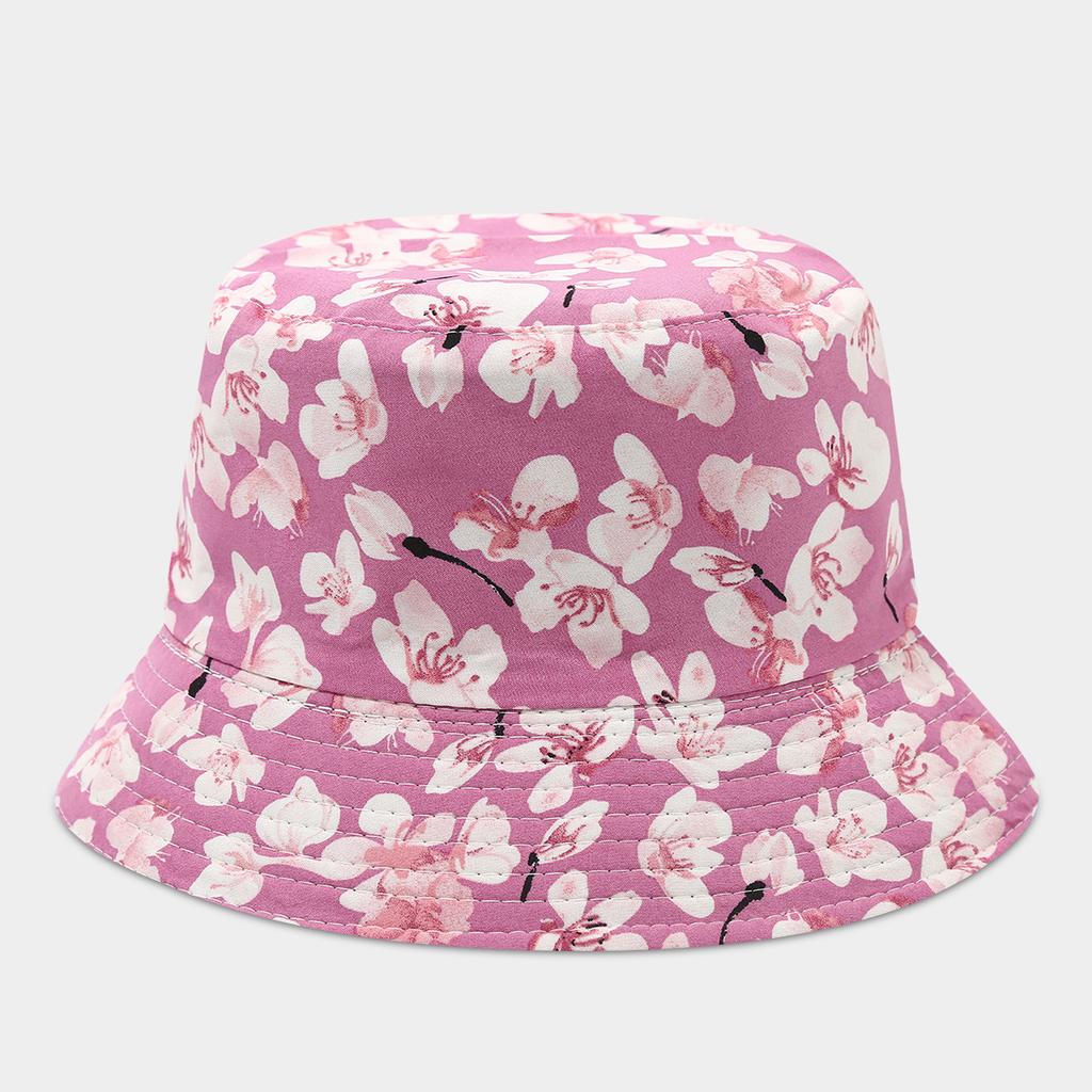 Double-sided Bucket Hat Women's Spring and Summer New Colorful Graffiti Flower Pot Hat Trendy Foldable Sun Hat Shows Small Face