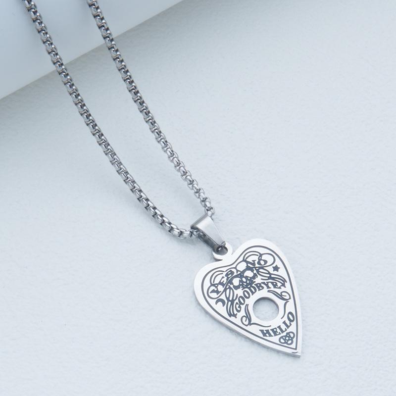 Meise Jewelry Stainless Steel Heart Necklace: Men's and Women's Simple, Stylish Good Boy Design