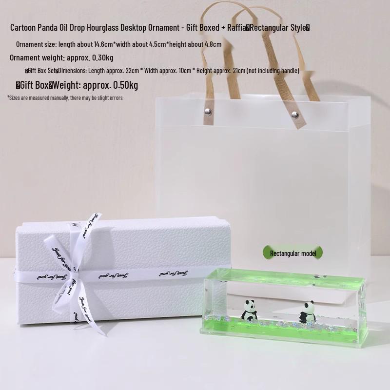 Panda Olejová přesýpací hodina: Kreativní stolní časovač, Uklidňovač stresu, Dárek pro děti pro emocionální klid.