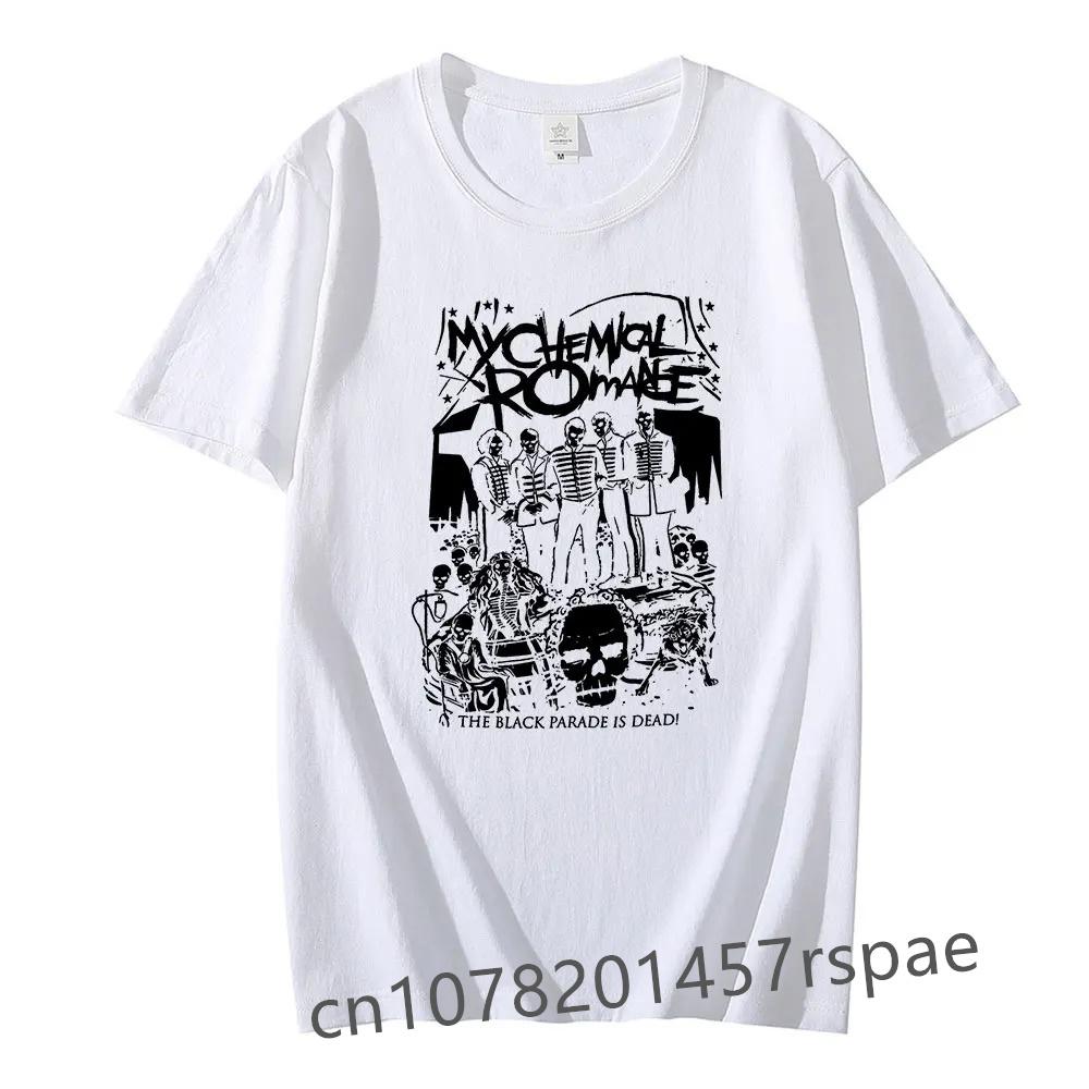 

Футболка для пары My Chemical Romance Mcr Dead Женская футболка Black Parade Punk Emo Rock Летняя мода Топ Женская одежда 4XL