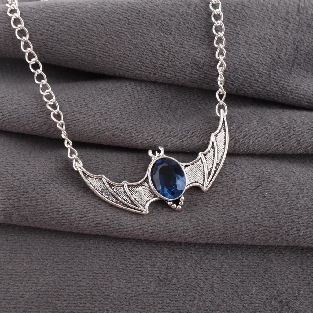 London Blautopas Edelsteinschmuck, 925 Massiv Sterling Silber Anhänger, Handgefertigter Böhmischer Anhänger zum Verschenken