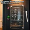 Acrylic Refrigerator Magnet Calendar Board Magnetic Handwritten Erasable Message Board Whiteboard Memo Weekly Planner