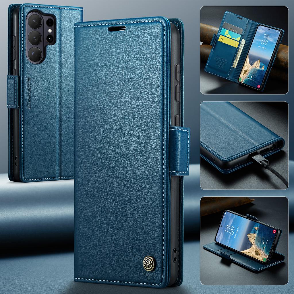 CaseMe Magnetic PU Leather Wallet Phone Case For Samsung Galaxy S26 Ultra/S25 Plus/S24/S23/S22/S21/S20 Card Holder Pocket Cover
