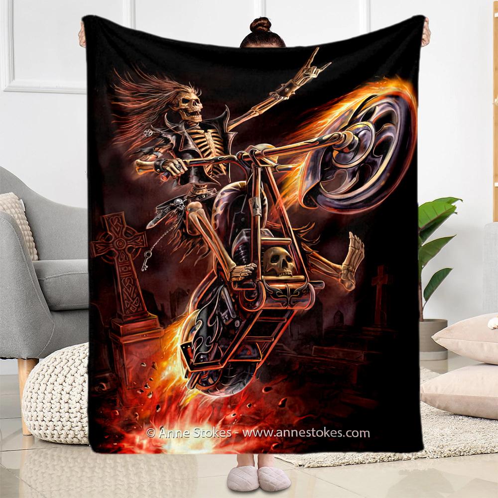 Gothic Style Blanket Soft & Cozy Great for Bedding Picnics Livingroom Four Seasons Multipurpose Digital Print Birthday Christmas Gift Blanket