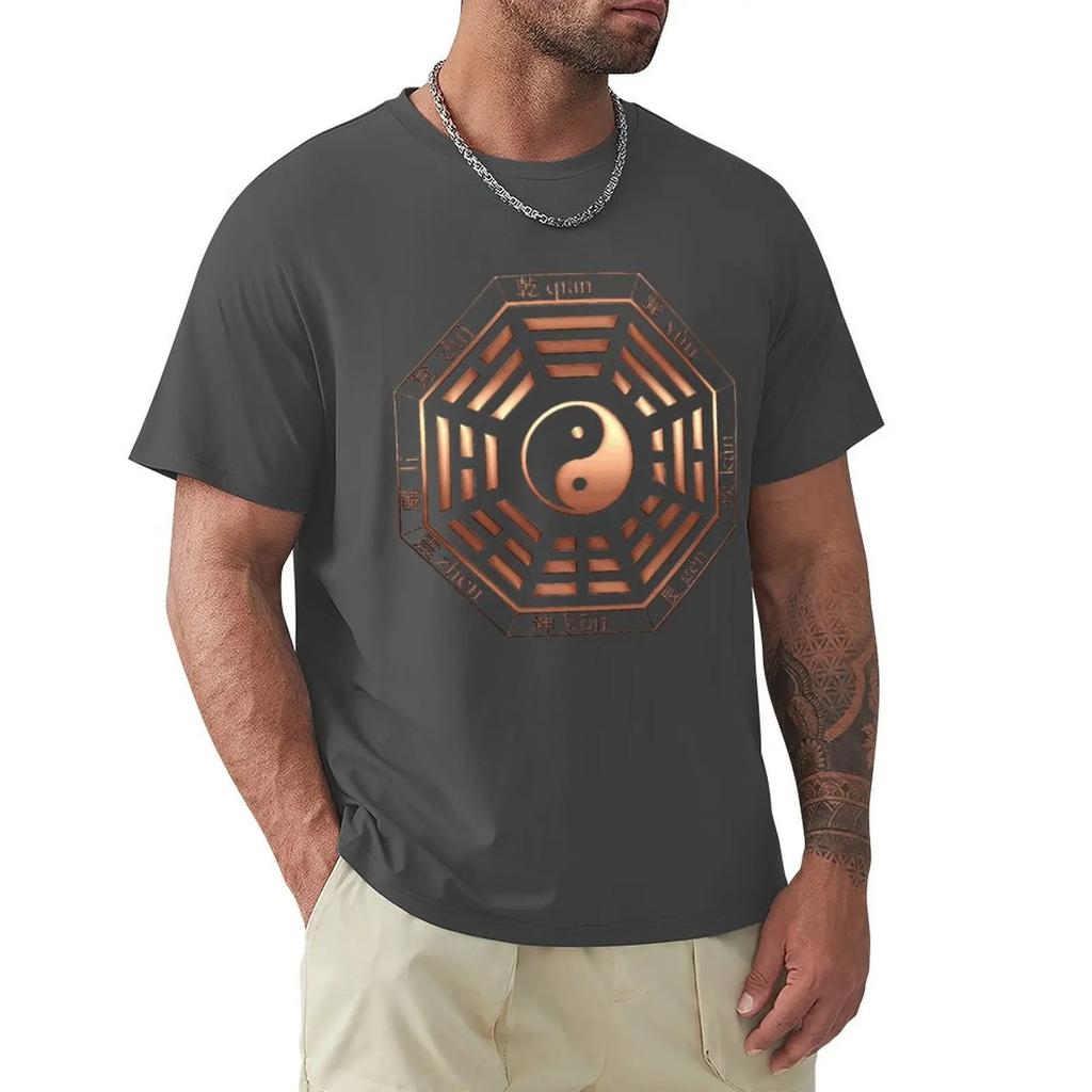 Pa-Kua Yin Yang China Tai Chi Yin Yang Men T Shirts Tao Buddhist Chinese Unique Tee Shirt T-Shirts Cotton Clothing