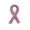 Exquisite Pink Ribbon Diamond Brooch: Fashionable AIDS Awareness Jewelry Pin