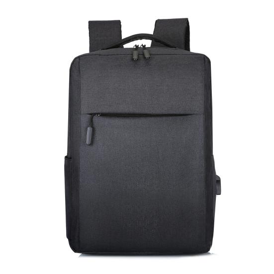 

Unisex Laptop Backpack Oxford Cloth Waterproof Backpack Multi Compartment Backpack with USB Charging Port for Business Trip Work School чёрный