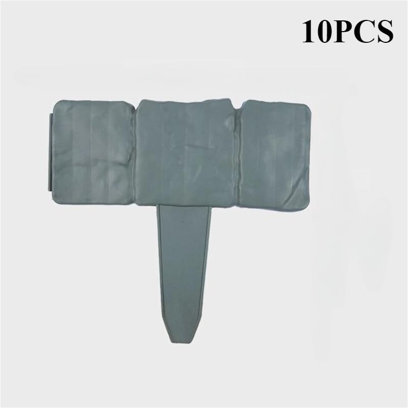 

10 шт. Имитация камня садовый пластиковый ограждение вилла двор открытый газон вилла украшение садоводство антикоррозийный мини забор Grey 10PCS