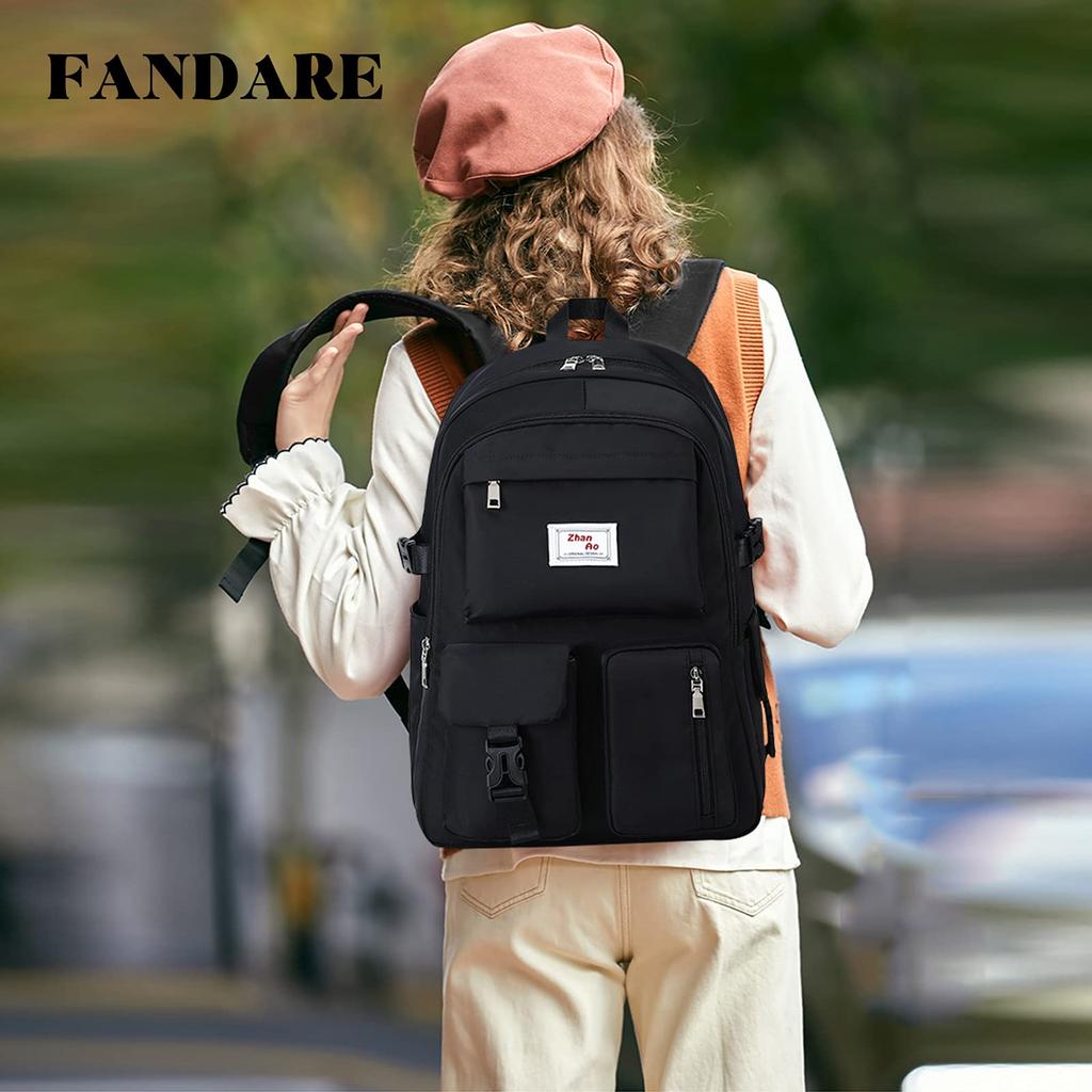 Backpack for Women and 14 Large PC for Excursions [FANDARE] Girls, Pockets, 2-Layered, Capacity, 15.6-Inch Storage, Men's, Stylish, Unisex,