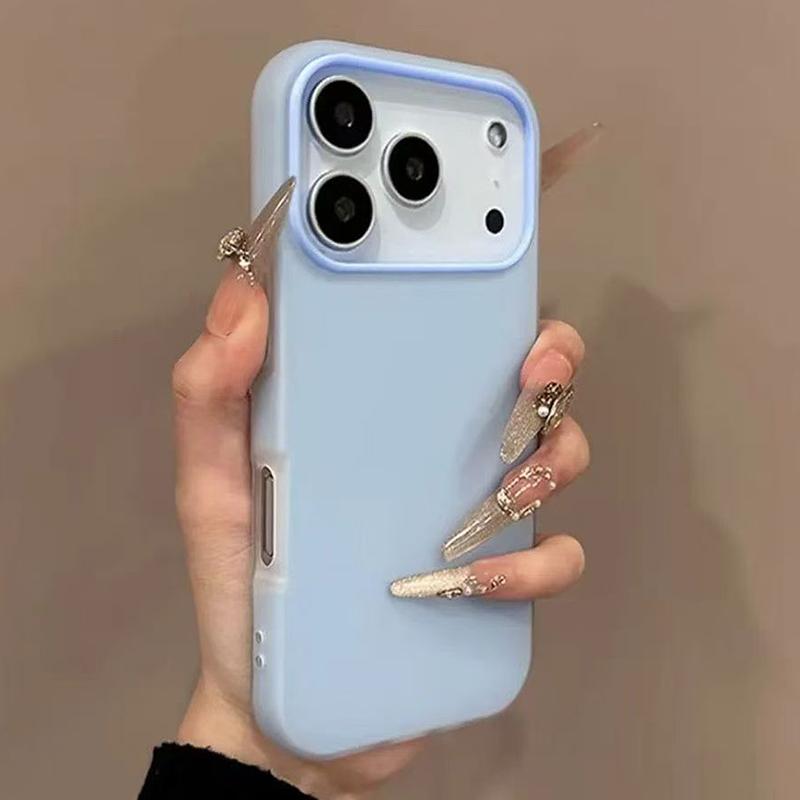 Luxury Candy Color 2 in 1 Matte Phone Case For 17 Pro Max 16 15 14 13 12 11 Pro Max Plus Air Shockproof Bumper Back Cover
