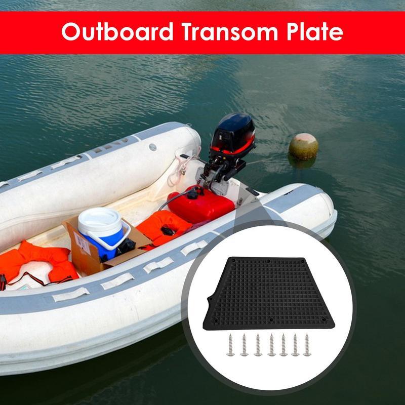 Outboard Engine Bracket PVC Bracket For Motor Transom Mounting Grid Design Trapezoidal PVC Pad Rust Resistant Transom Plate For