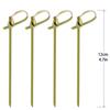 100pcs Disposable Bamboo Knot Skewers Cocktail Picks with Twisted Ends for Snacks Club Sandwiches  Party Barbeque forks