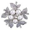 Braut Hochzeit Accessoires Simulierte Perle Strass Blumen Broschen Damen Elegant Mode Brosche Pins Neuer Schmuck Brosche