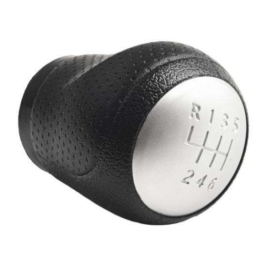 Auto Parts Gear Shift Knob Waterproof 6 Speed Black & Silver Car Accessories