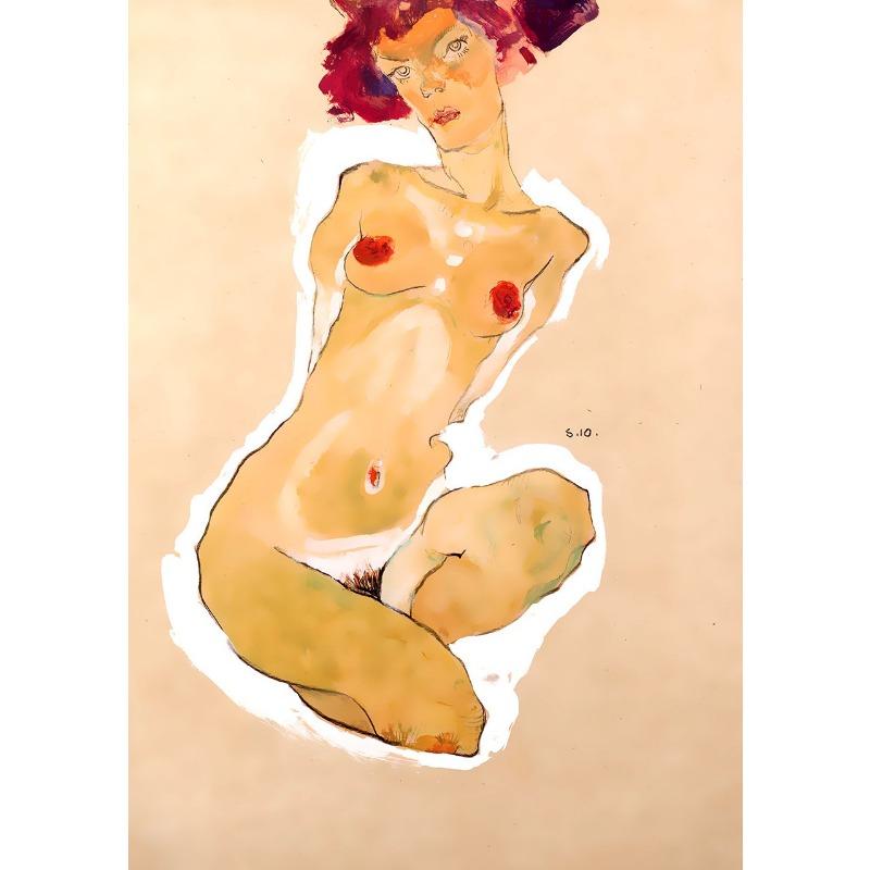Egon Schiele Słynna Wystawa Obraz na Płótnie Portret Ciała Ludzkiego Plakaty Wydruki Sztuka na Ścianę Obrazy Nordyckie do Pokoju Wystrój Domu