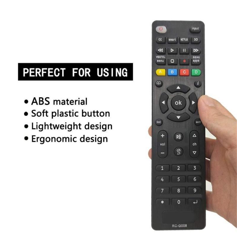 RCG008 TV Remote Control Universl for Most Televison Models Simple Installation Quick Responses Easy to Use