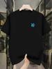 Unisex Plus Size Casual Short Sleeve T-Shirt, Blue Small Turtle Print   Clever Design, Loose Fit, Round Neck, Breathable