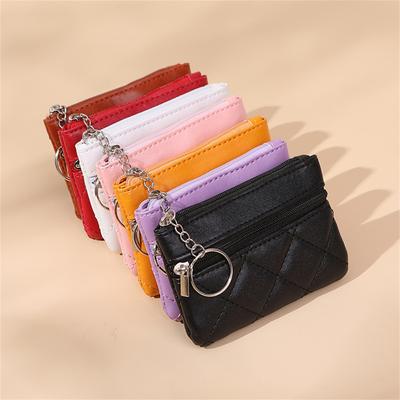 PU Wallets with Key Ring Multifunctional Small Credit Card Pouch Coin Purses Fashion Short Wallets