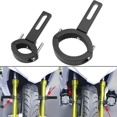 Motorcycle Auxiliary Led Lights Bracket Spotlight Headlight Fog Driving Lights Bracket Bike Fronnt Fork Bracket Clamp Fixation