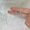 Leaf Screw Earrings Korean Version Fashion A Zircon New Leaf Shape Women's Earrings Earrings Full of Diamonds New Gifts In Stock