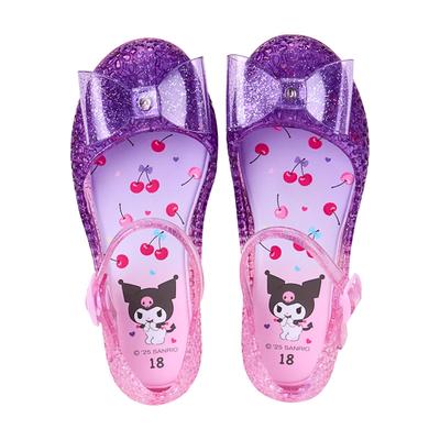 Sanrio Kids Clear Sandals Kuromi 19cm Shoes for Children PVC Summer Outings 178047