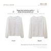 Early autumn long-sleeve lace base shirt for women, spring and autumn wear, 2026 new trendy chiffon top, stylish women's blouse