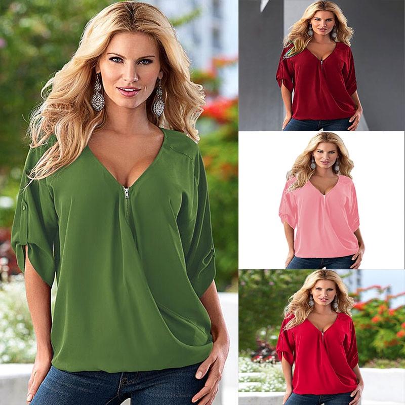 Stylish Plus Size Women Summer Chiffon Tank Top T-shirt Perfect For Casual Outings