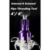 Pipe Threading Tool Hex Shank Pipes with Taps and Dies for Thread Cutting Integrated Internal & External Pipe Threading Tool