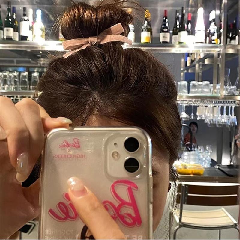 Korean Ornaments Retro Elegant Velvet Bow Hair Clip Artistic Girl Sweet Edge Clip Temperament Small Bangs Clip Hair Clip Girl