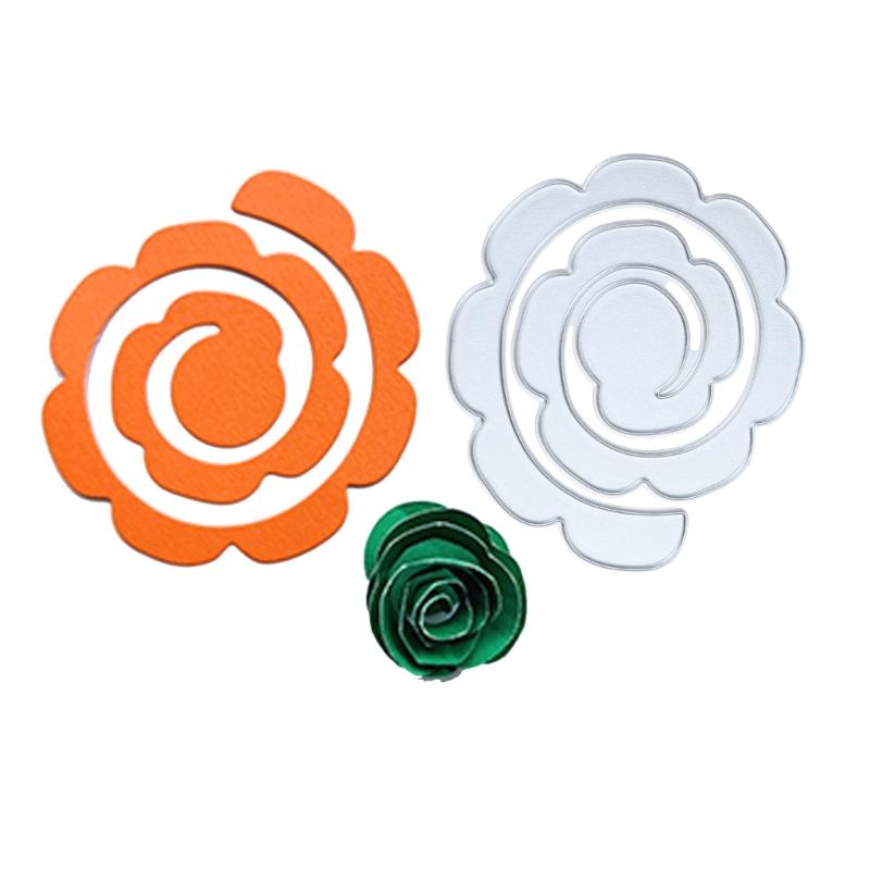 Metal Die Cuts Curly Flower Embossing Stencil Cutting Dies for Card Making Scrapbooking Paper DIY Template Handmade